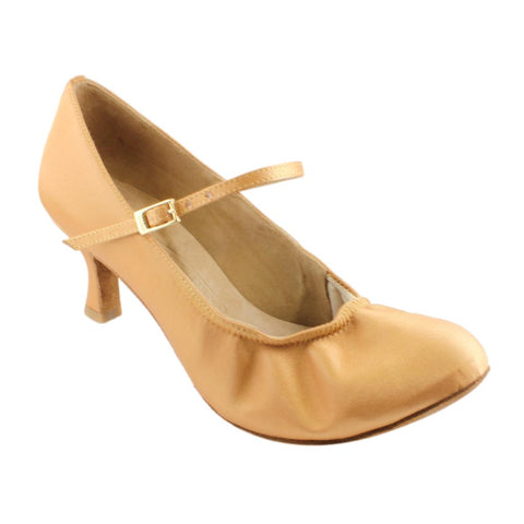 Women's Latin Dance Shoes, 2274 Tatiana, Gold Cedar, Heel 7cm Slim