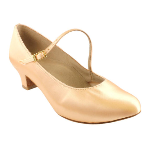 Women's Smooth Dance Shoes, Model 159-B, Heel EH4, Tan 1