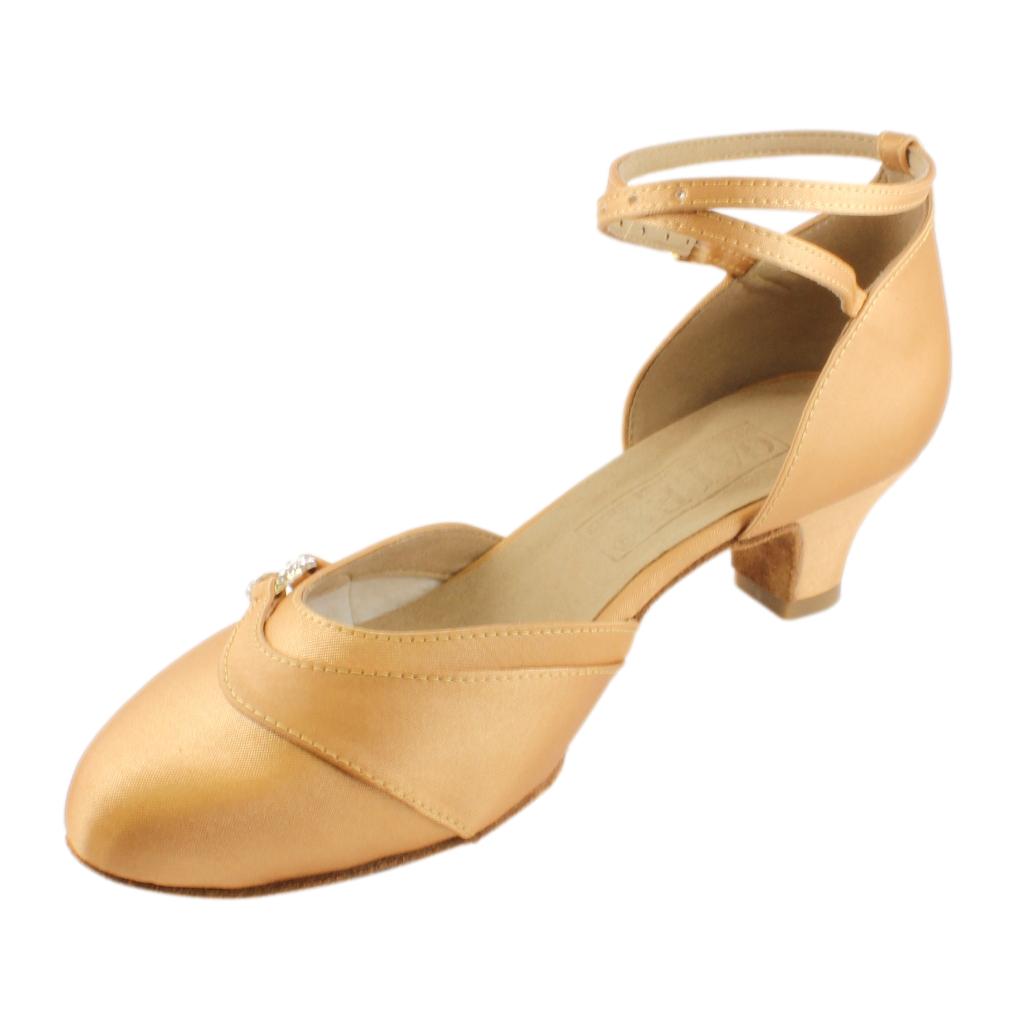 Women's Smooth Dance Shoes, 6679 Sofia, Tan, Cuban Heel