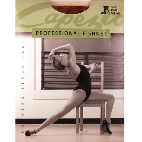 Capezio Professional Fishnet Seamless Dance Tights - Suntan