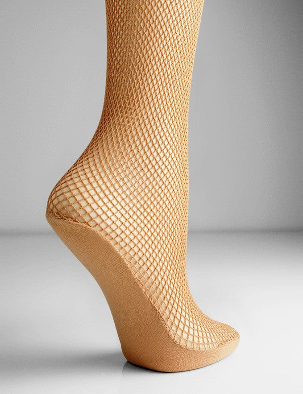Capezio Pro Series Fishnet Tights with BACKSEAM Nude #7: CARAMEL (S-25)  Available in SM, M/T and XL