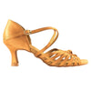 GFranco Latin Dance Shoes for Women, Model Sole, Tan, Heel 2.5