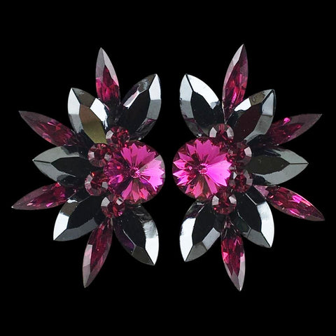 Earrings, Sunflower and Crystal AB Rhinestones – Euro Glam Dance Boutique