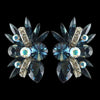 Euro Glam Earrings, Clip-On, Swarovski Montana - Crystal AB