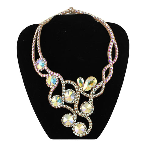 Earrings, Emerald - Champagne - Topaz - Crystal AB Rhinestones